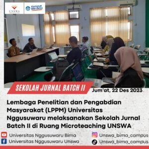 Read more about the article Universitas Nggusuwaru Tingkatkan Kualitas Penelitian dan Pengabdian Masyarakat melalui Sekolah Jurnal