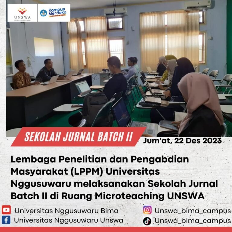 Universitas Nggusuwaru Tingkatkan Kualitas Penelitian dan Pengabdian Masyarakat melalui Sekolah Jurnal