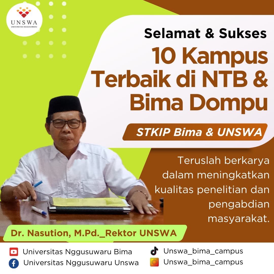 You are currently viewing Universitas Nggusuwaru Masuk Kategori 10 Kampus Swasta Terbaik di NTB & Bima Dompu