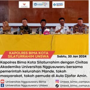 Read more about the article SILATURRAHIM KAPOLRES BIMA KOTA DI UNIVERSITAS NGGUSUWARU