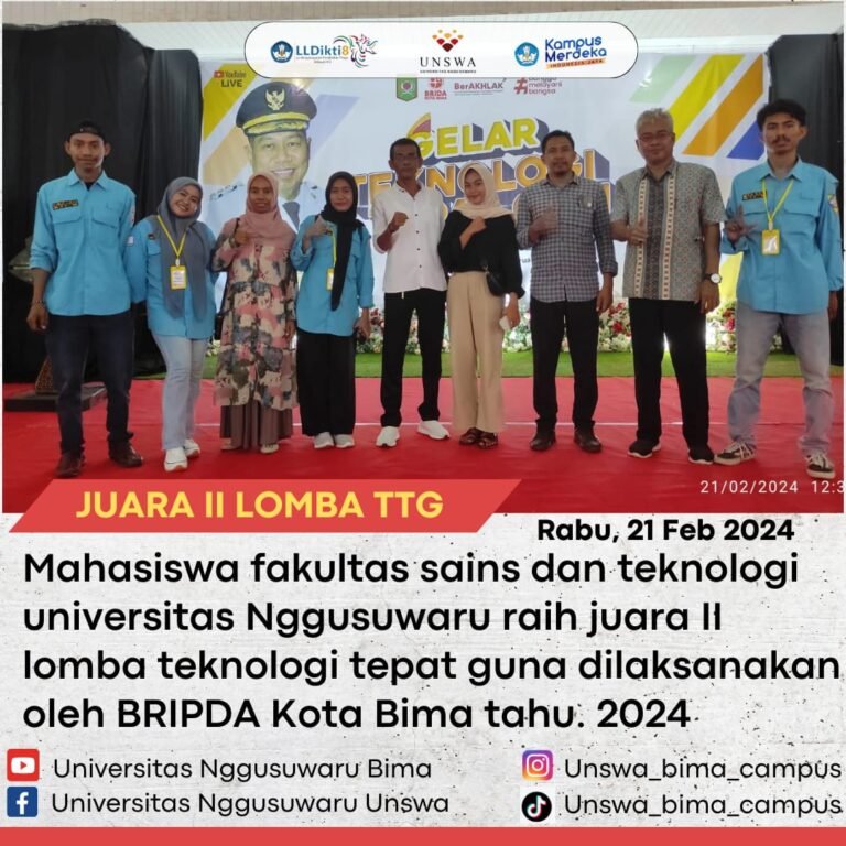 Mahasiswa UNSWA Raih Juara II Lomba TTG Tingkat Kota Bima Tahun 2024