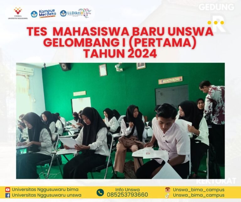 Tes Mahasiswa Baru Universitas Nggusuwaru Gelombang I (Pertama)