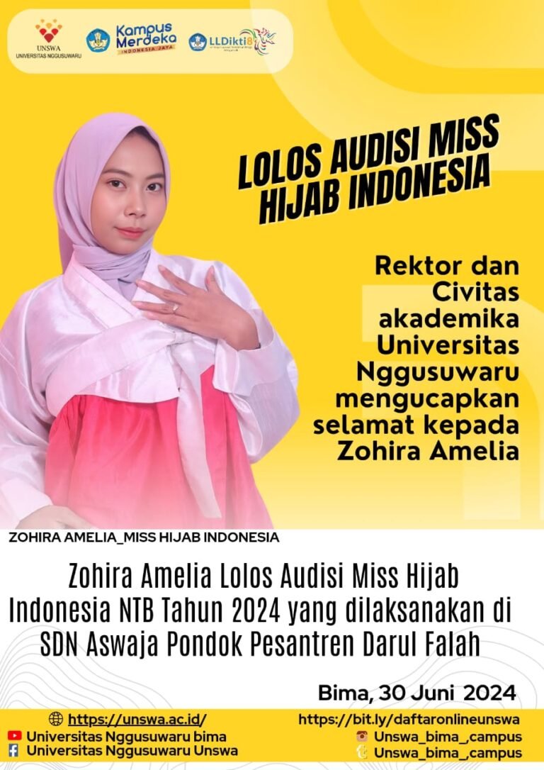 Zohira Amelia Lolos Audisi Miss Hijab Indonesia NTB 2024