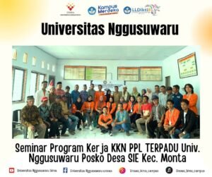 Read more about the article Posko KKN PPL TERPADU Universitas Nggusuwaru Desa SIE Seminar Program Kerja