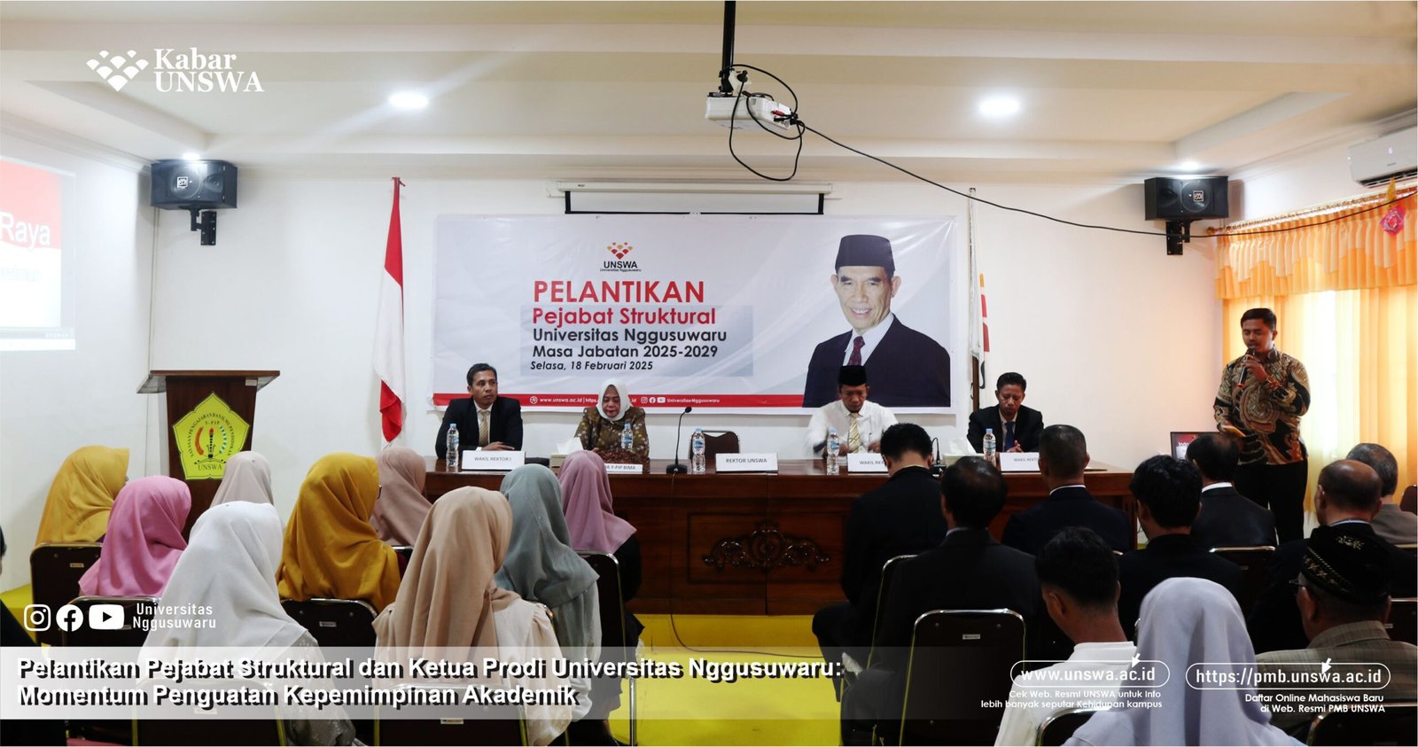 Pelantikan Pejabat Struktural dan Ketua Prodi Universitas Nggusuwaru: Momentum Penguatan Kepemimpinan Akademik