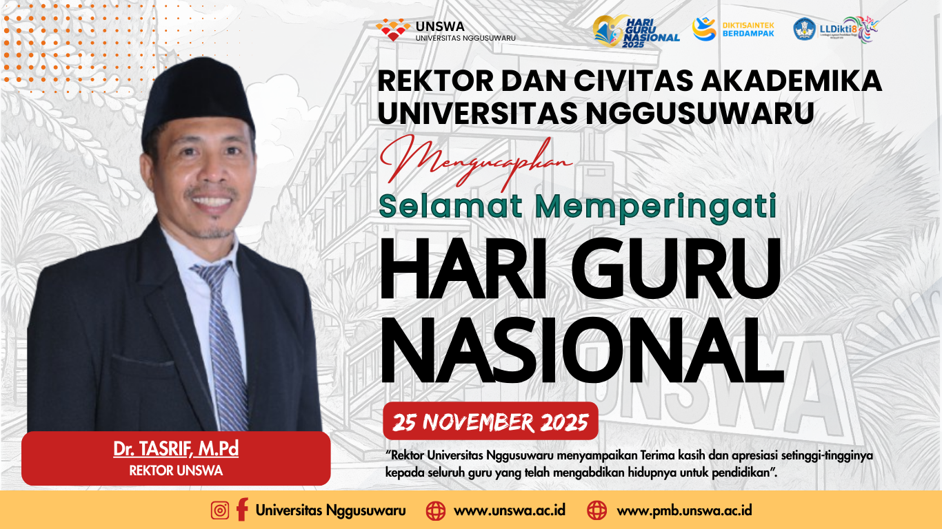 Rektor Universitas Nggusuwaru Mengucapkan Selamat Hari Guru Nasional